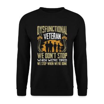 Veteran Medicated Dysfunctional - Unisex Pullover - Schwarz - Vorne - Alina (178cm) & Michal (187cm)
