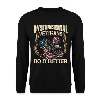 Veteran Medicated Dysfunctional - Unisex Pullover - Schwarz - Vorne - Alina (178cm) & Michal (187cm)