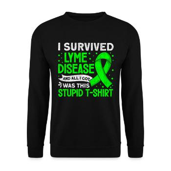 Wear Green Lyme Disease Awareness - Unisex Sweatshirt - black - Front - Alina (178cm) & Michal (187cm)