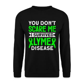 Wear Green Lyme Disease Awareness - Unisex Sweatshirt - black - Front - Alina (178cm) & Michal (187cm)