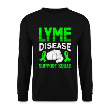 Wear Green Lyme Disease Awareness - Unisex Sweatshirt - black - Front - Alina (178cm) & Michal (187cm)