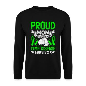 Wear Green Lyme Disease Awareness - Unisex Sweatshirt - black - Front - Alina (178cm) & Michal (187cm)