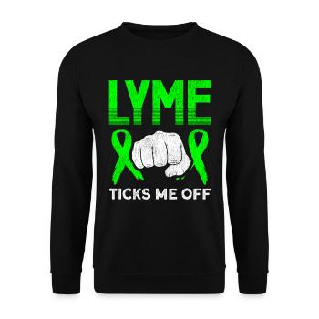 Wear Green Lyme Disease Awareness - Unisex Sweatshirt - black - Front - Alina (178cm) & Michal (187cm)