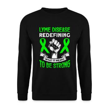 Wear Green Lyme Disease Awareness - Unisex Sweatshirt - black - Front - Alina (178cm) & Michal (187cm)