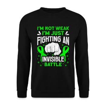 Wear Green Lyme Disease Awareness - Unisex Sweatshirt - black - Front - Alina (178cm) & Michal (187cm)