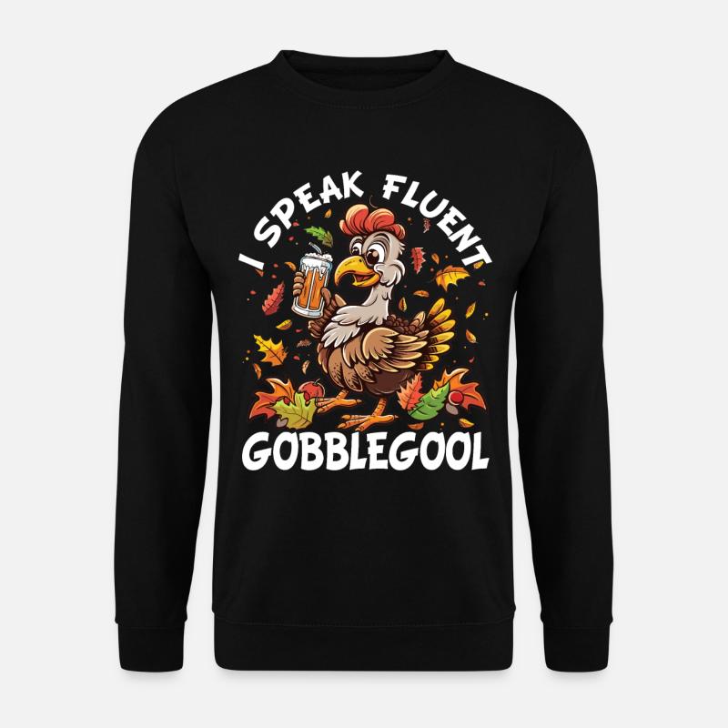 Gobblegool Dinde Thanksgiving - Sweat-shirt Unisexe - noir