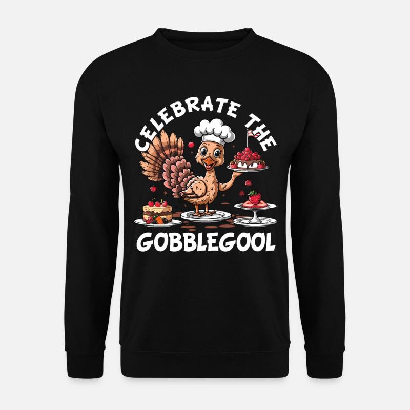 Gobblegool Turkeyday Thanksgiving - Unisex Pullover - Schwarz