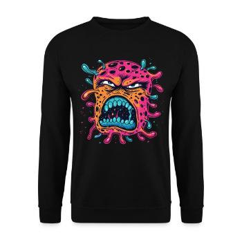 Hand sanitizer Hand washing - Unisex Sweatshirt - black - Front - Alina (178cm) & Michal (187cm)