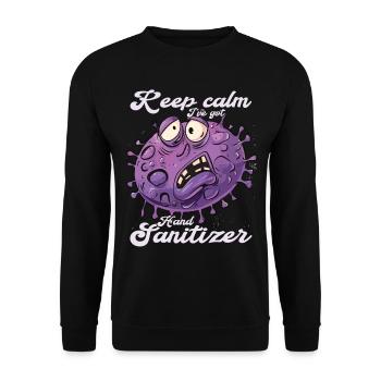 Hand sanitizer Hand washing - Unisex Sweatshirt - black - Front - Alina (178cm) & Michal (187cm)