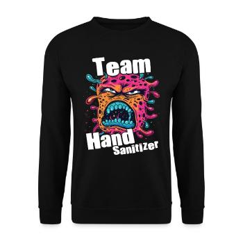 Hand sanitizer Hand washing - Unisex Sweatshirt - black - Front - Alina (178cm) & Michal (187cm)