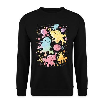 Hand sanitizer Hand washing - Unisex Sweatshirt - black - Front - Alina (178cm) & Michal (187cm)