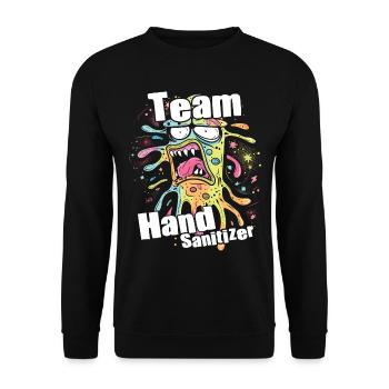 Hand sanitizer Hand washing - Unisex Sweatshirt - black - Front - Alina (178cm) & Michal (187cm)