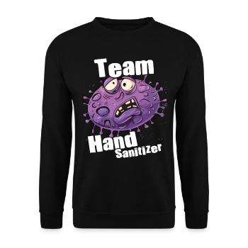 Hand sanitizer Hand washing - Unisex Sweatshirt - black - Front - Alina (178cm) & Michal (187cm)