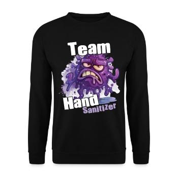 Hand sanitizer Hand washing - Unisex Sweatshirt - black - Front - Alina (178cm) & Michal (187cm)