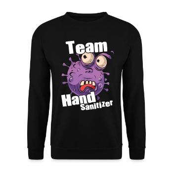 Hand sanitizer Hand washing - Unisex Sweatshirt - black - Front - Alina (178cm) & Michal (187cm)