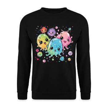Hand sanitizer Hand washing - Unisex Sweatshirt - black - Front - Alina (178cm) & Michal (187cm)