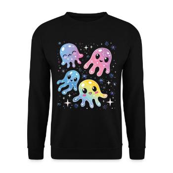 Hand sanitizer Hand washing - Unisex Sweatshirt - black - Front - Alina (178cm) & Michal (187cm)