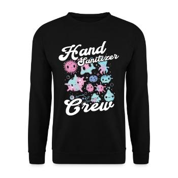 Hand sanitizer Hand washing - Unisex Sweatshirt - black - Front - Alina (178cm) & Michal (187cm)