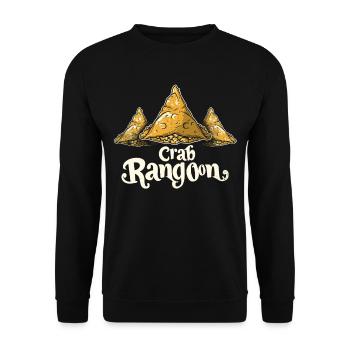 RF Chinese Food Crab Rangoon Meme Funny - Unisex Sweatshirt - black - Front - Alina (178cm) & Michal (187cm)