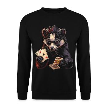 Cribbage Graphic Funny Cribbage Player - Unisex Pullover - Schwarz - Vorne - Alina (178cm) & Michal (187cm)