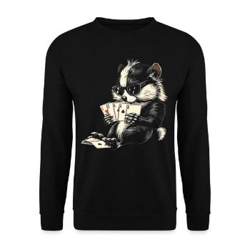 Cribbage Graphic Funny Cribbage Player - Unisex Pullover - Schwarz - Vorne - Alina (178cm) & Michal (187cm)