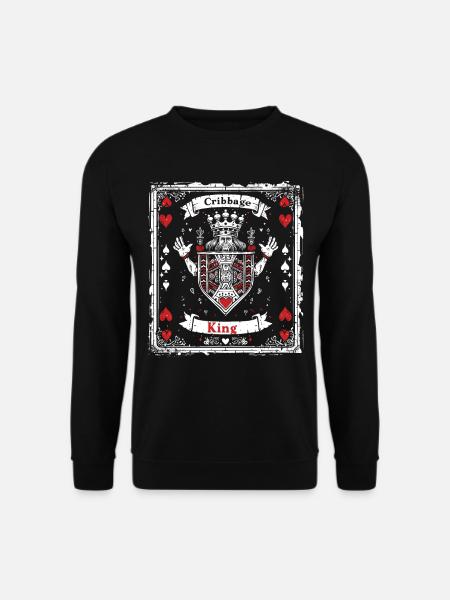 Cribbage King Graphic Lustiges Cribbage - Unisex Pullover - Schwarz