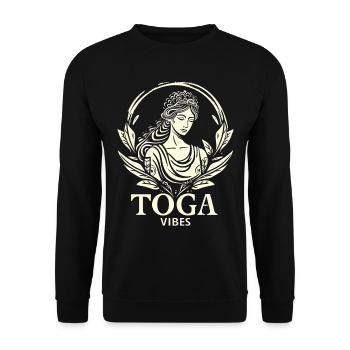 Tenue de fête Toga drôle - Sweat-shirt Unisexe - noir - Devant - Alina (178cm) & Michal (187cm)