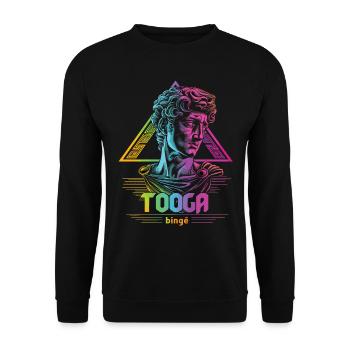 Tenue de fête Toga drôle - Sweat-shirt Unisexe - noir - Devant - Alina (178cm) & Michal (187cm)