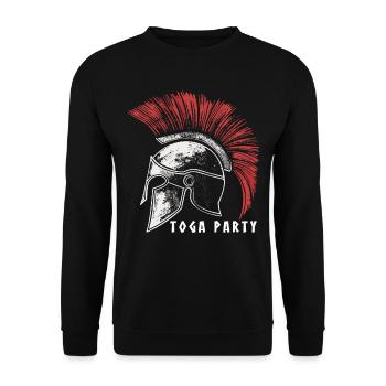 Funny Toga party outfit - Unisex Sweatshirt - black - Front - Alina (178cm) & Michal (187cm)