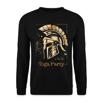 Funny Toga party outfit - Unisex Sweatshirt - black - Front - Alina (178cm) & Michal (187cm)