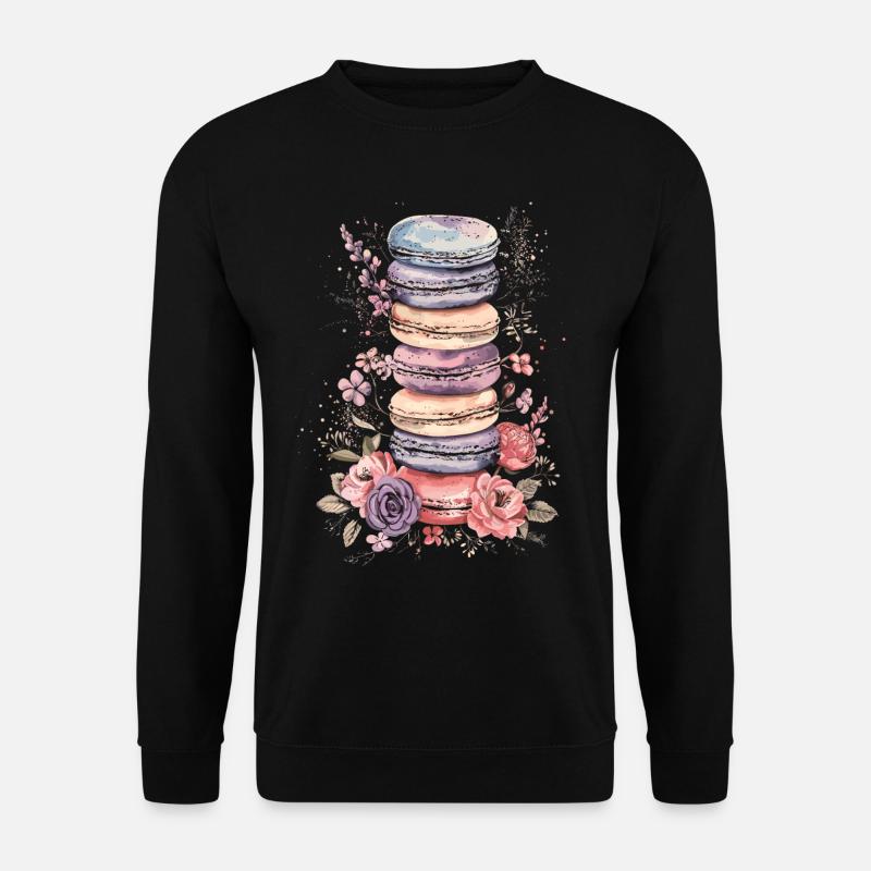 Macaron-liebhaber Macaron Baker - Unisex Pullover - Schwarz