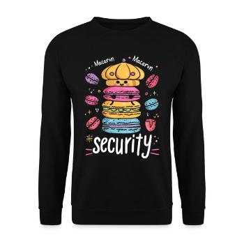 Amateurs de macarons Macaron Baker - Sweat-shirt Unisexe - noir - Devant - Alina (178cm) & Michal (187cm)