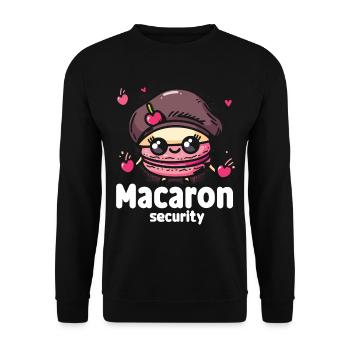 Amateurs de macarons Macaron Baker - Sweat-shirt Unisexe - noir - Devant - Alina (178cm) & Michal (187cm)