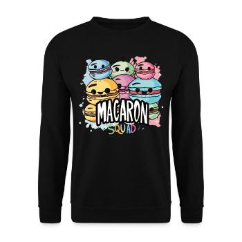 Amateurs de macarons Macaron Baker - Sweat-shirt Unisexe - noir - Devant - Alina (178cm) & Michal (187cm)