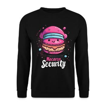 Amateurs de macarons Macaron Baker - Sweat-shirt Unisexe - noir - Devant - Alina (178cm) & Michal (187cm)
