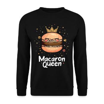Amateurs de macarons Macaron Baker - Sweat-shirt Unisexe - noir - Devant - Alina (178cm) & Michal (187cm)