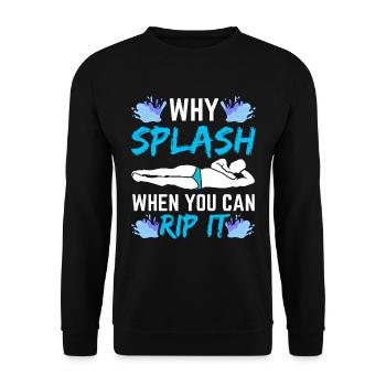 Water Sports Springboard Diver - Unisex Sweatshirt - black - Front - Alina (178cm) & Michal (187cm)