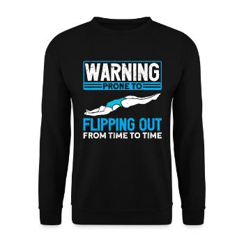 Water Sports Springboard Diver - Unisex Sweatshirt - black - Front - Alina (178cm) & Michal (187cm)