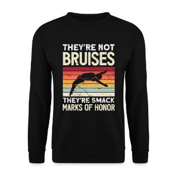 Water Sports Springboard Diver - Unisex Sweatshirt - black - Front - Alina (178cm) & Michal (187cm)