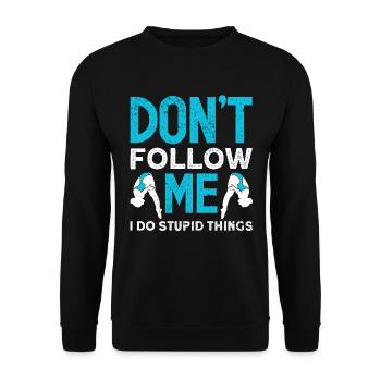 Water Sports Springboard Diver - Unisex Sweatshirt - black - Front - Alina (178cm) & Michal (187cm)