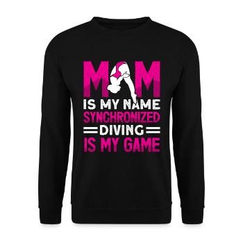 Water Sports Springboard Diver - Unisex Sweatshirt - black - Front - Alina (178cm) & Michal (187cm)
