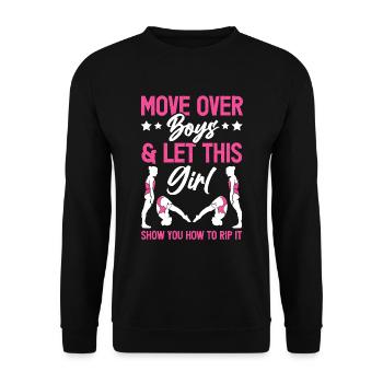 Water Sports Springboard Diver - Unisex Sweatshirt - black - Front - Alina (178cm) & Michal (187cm)