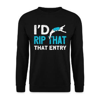 Water Sports Springboard Diver - Unisex Sweatshirt - black - Front - Alina (178cm) & Michal (187cm)
