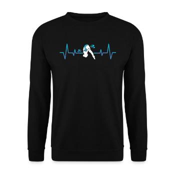 Water Sports Springboard Diver - Unisex Sweatshirt - black - Front - Alina (178cm) & Michal (187cm)