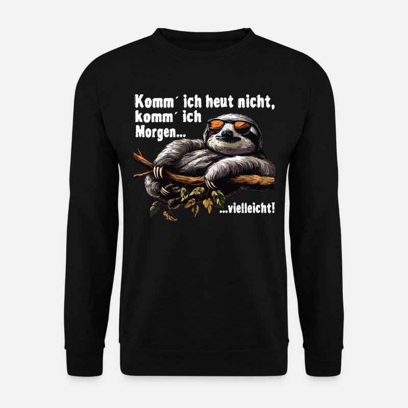 Faultier Büro Arbeitskollege Lustig - Unisex Pullover - Schwarz