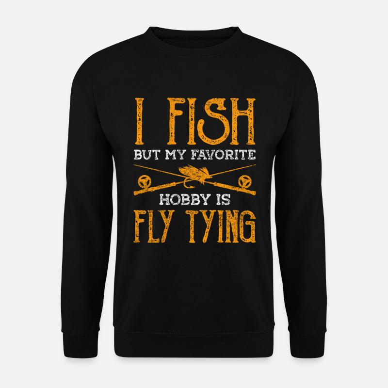 Fliegenbinden Fliegenfischen - Unisex Pullover - Schwarz