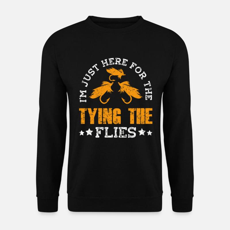 Fliegenbinden Fliegenfischen - Unisex Pullover - Schwarz