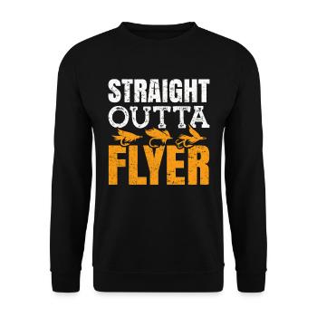 Fly Tying Fly Fishing - Unisex Sweatshirt - black - Front - Alina (178cm) & Michal (187cm)