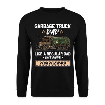 Garbage truck driver for sanitation workers - Unisex Sweatshirt - black - Front - Alina (178cm) & Michal (187cm)