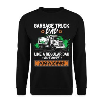 Garbage truck driver for sanitation workers - Unisex Sweatshirt - black - Front - Alina (178cm) & Michal (187cm)